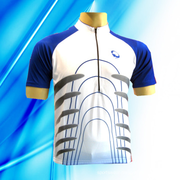 100% Polyester Man′s Short Sleeve Cycling Jersey